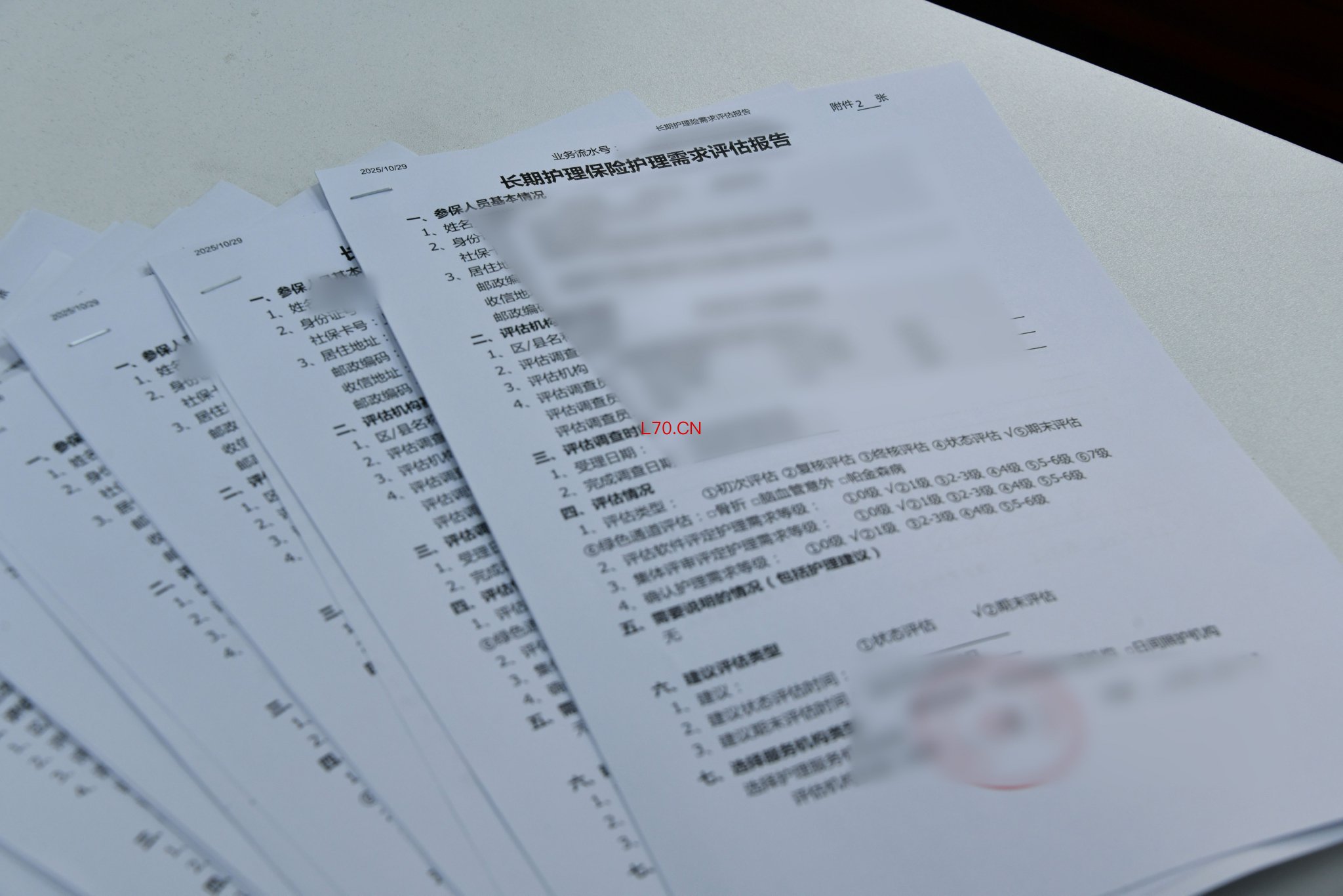 涉案假“长护险”评估报告。上海警方供图