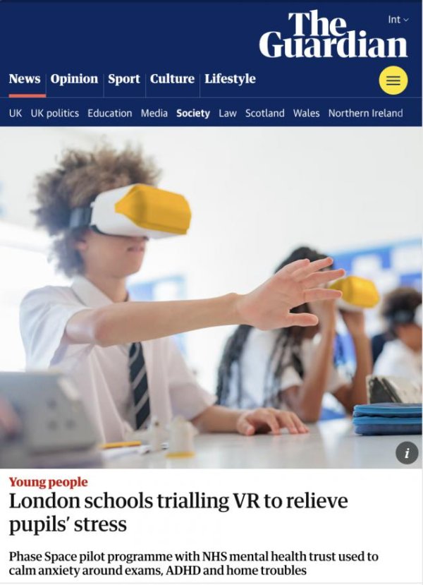 伦敦部分学校试行VR技术，用头显缓解学生考前压力、学习困难