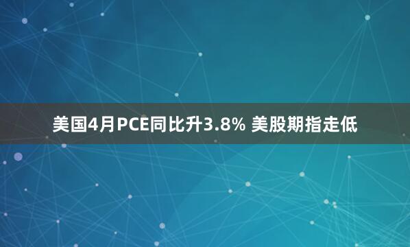 美国4月PCE同比升3.8% 美股期指走低