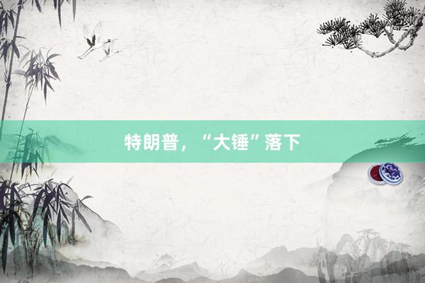 特朗普，“大锤”落下
