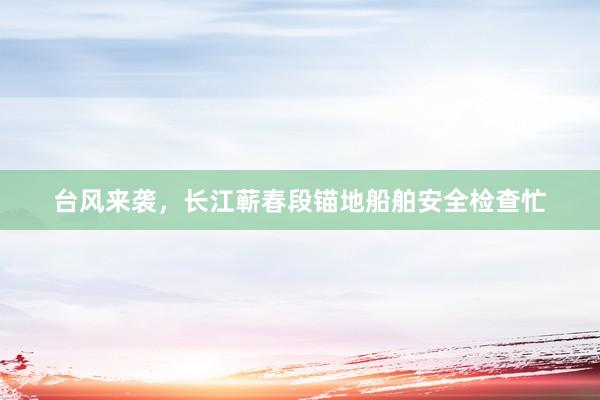 台风来袭，长江蕲春段锚地船舶安全检查忙