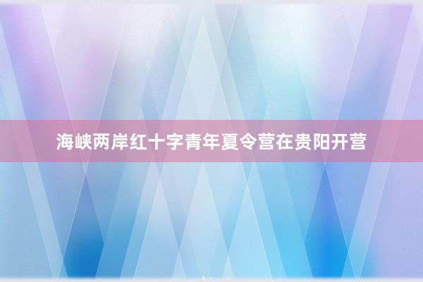 海峡两岸红十字青年夏令营在贵阳开营