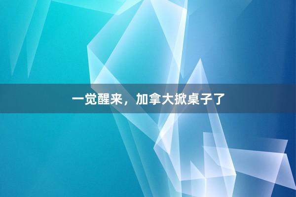 一觉醒来，加拿大掀桌子了