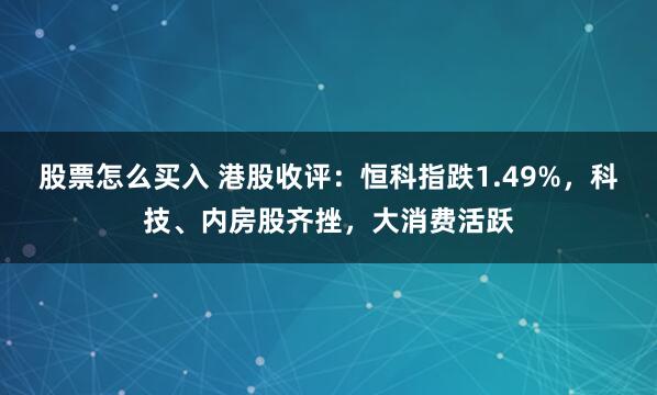 股票怎么买入 港股收评：恒科指跌1.49%，科技、内房股齐挫，大消费活跃