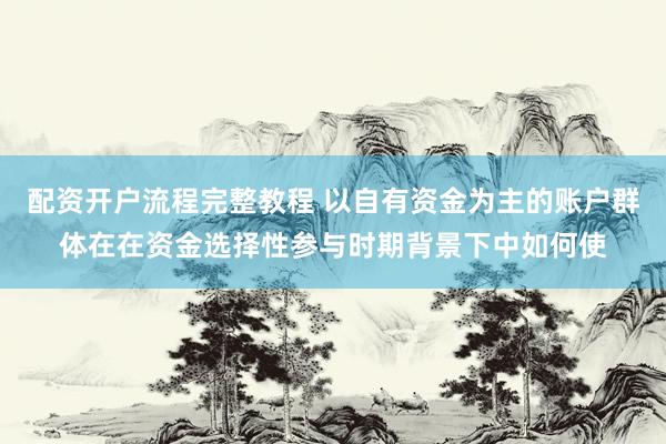 配资开户流程完整教程 以自有资金为主的账户群体在在资金选择性参与时期背景下中如何使