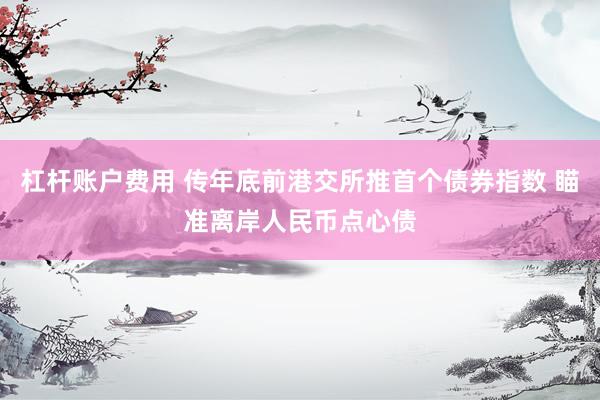 杠杆账户费用 传年底前港交所推首个债券指数 瞄准离岸人民币点心债